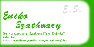 eniko szathmary business card